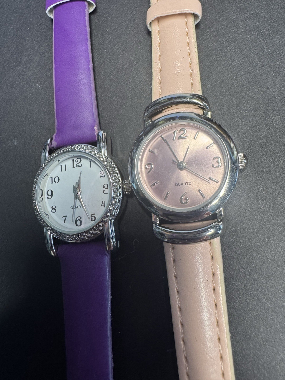 Quartz Women’s Watches Pink & Purple Faux Leather