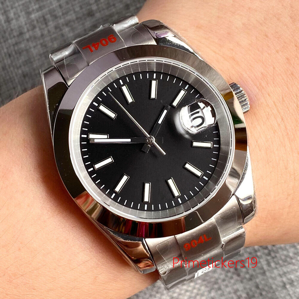Blue/White/Grey Sunburst Dial Polished Bezel 36mm/39mm NH35A Automatic Men Watch