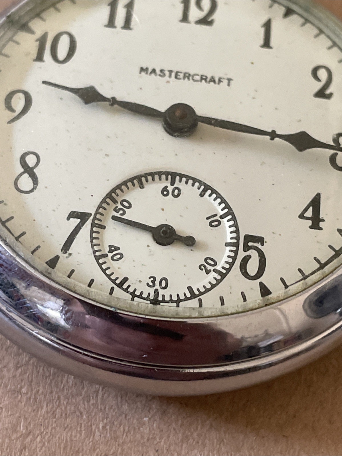 Mastercraft Mechanical Wind Up Vintage Pocket Watch In Good Condition