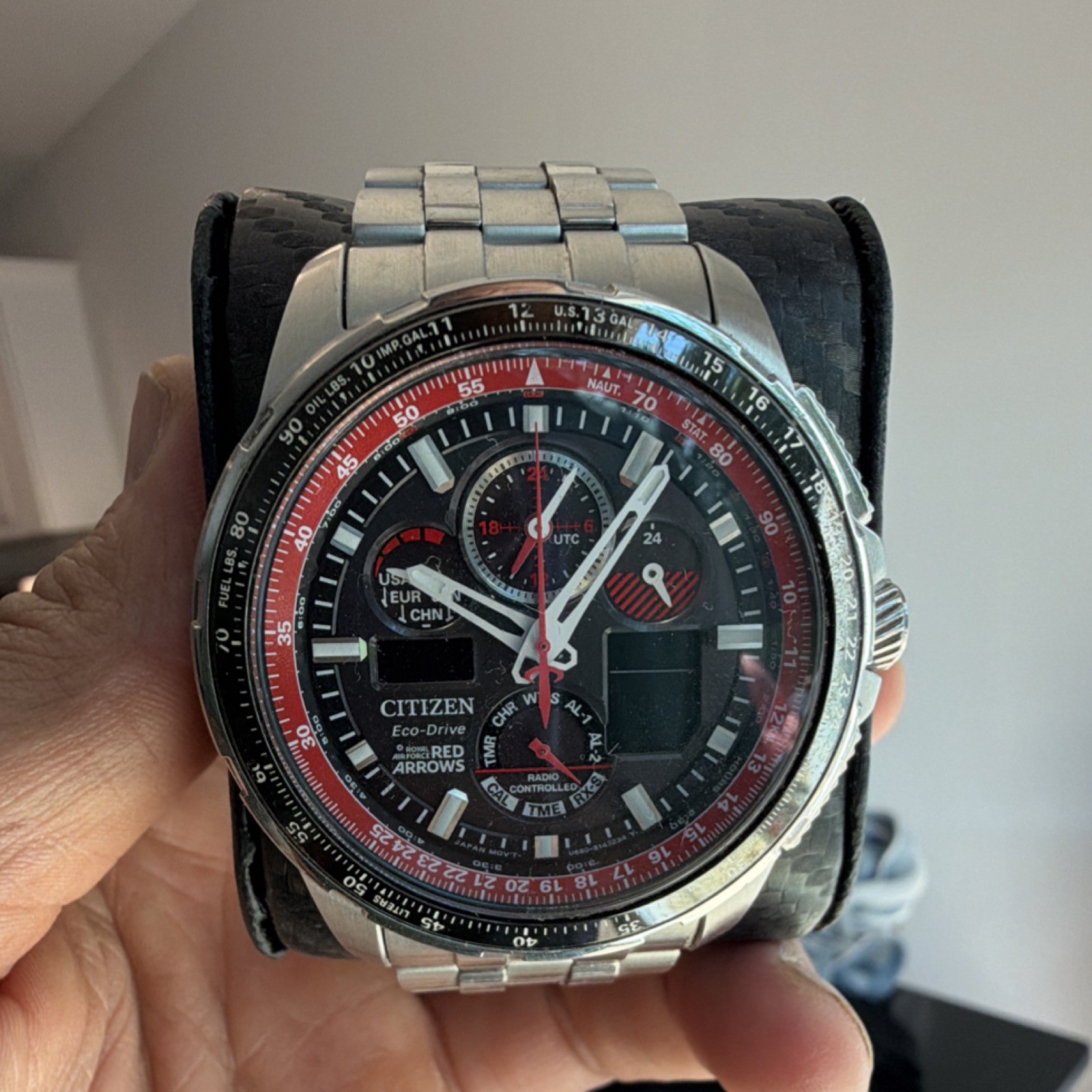 Citizen Skyhawk Red Arrows Eco-Drive Radio Controlled Chrono World Time 200m