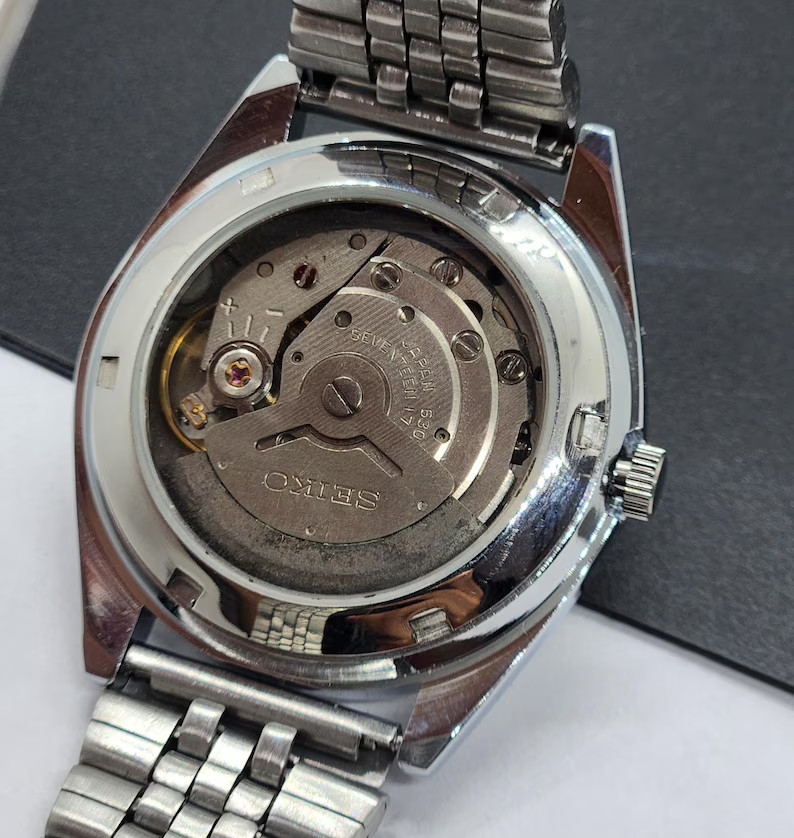 Montre automatique Seiko 5 vintage remise à neuf 6309A, 17 rubis, boîtier en a