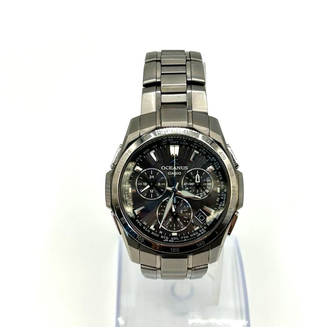 Casio Oceanus Manta OCW-S1000 Solar Radio Chronograph Titanium Band Watch JAPAN