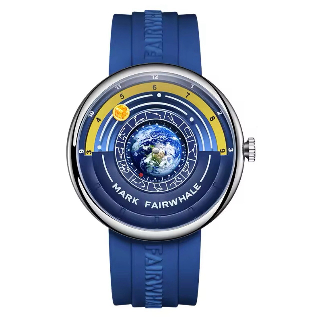 New Mark Fairwhale 5700 Sports Luxury Quartz Wrist Watch Earth Men Business Blue