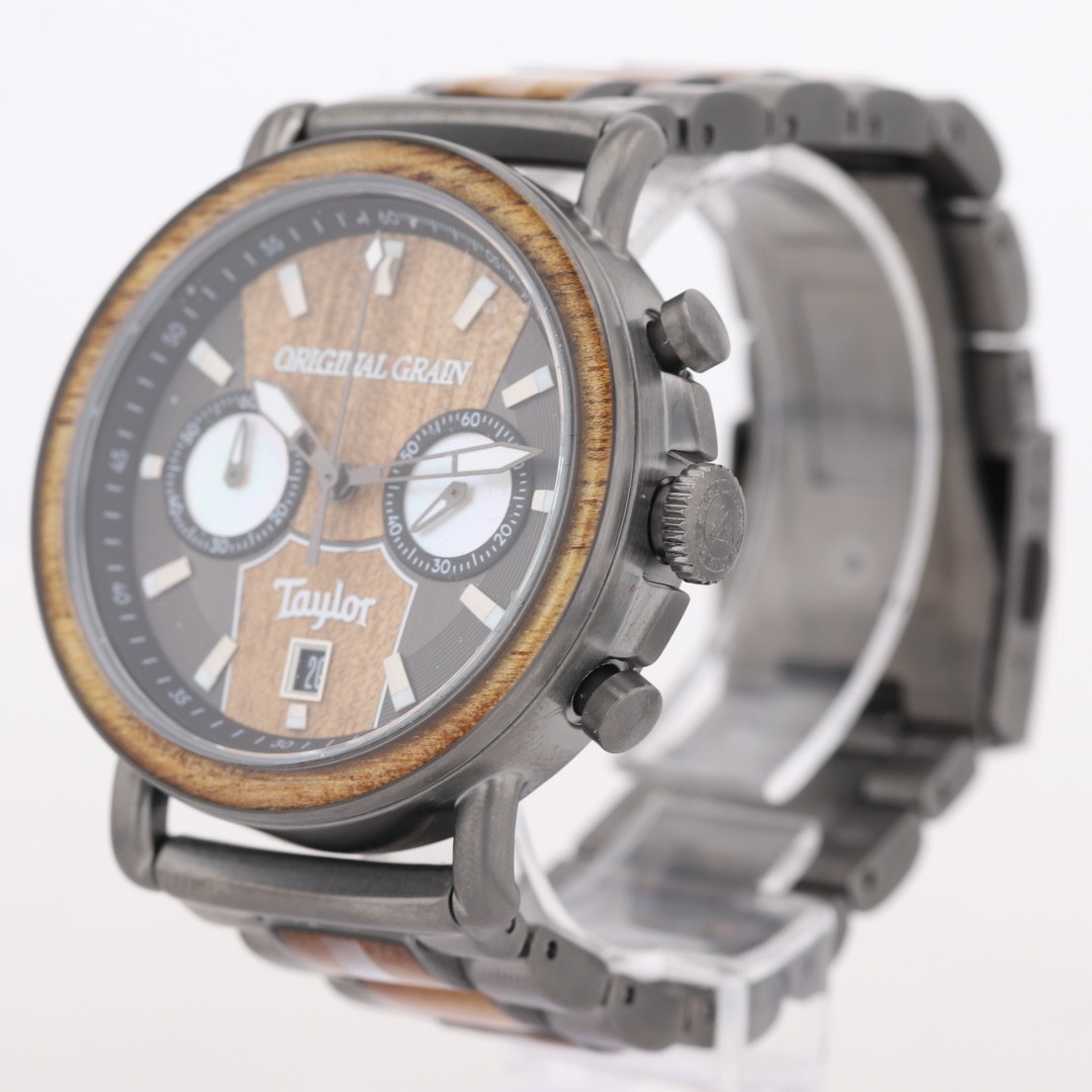 Original Grain Taylor Guitars Koa Gunmetal w / Urban Ash Dial Quartz Men’s Watch