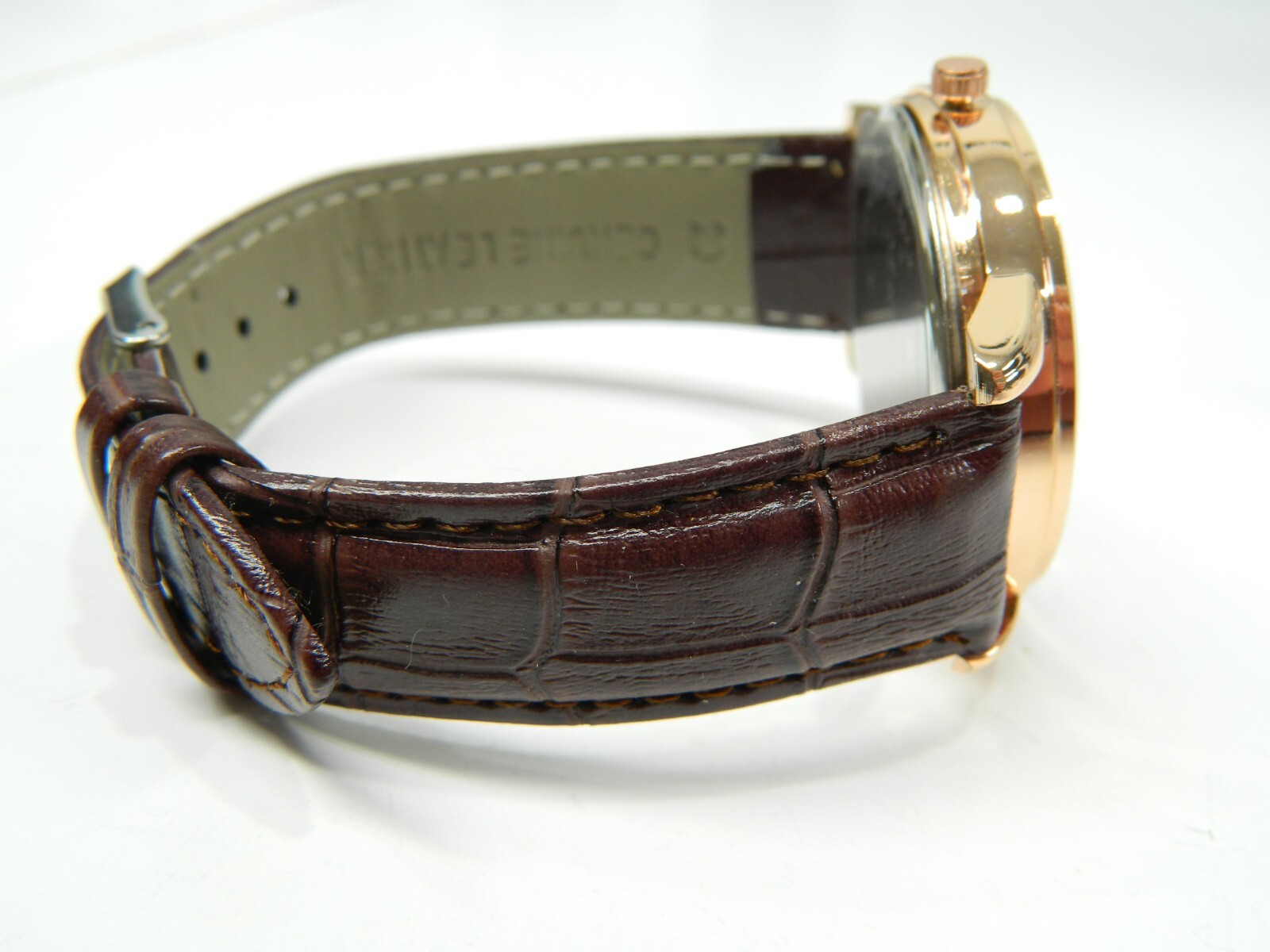 Beautiful LARGE FACE Rose Gold tone MREURIO EET8599G-RG men’s watch/wristwatch