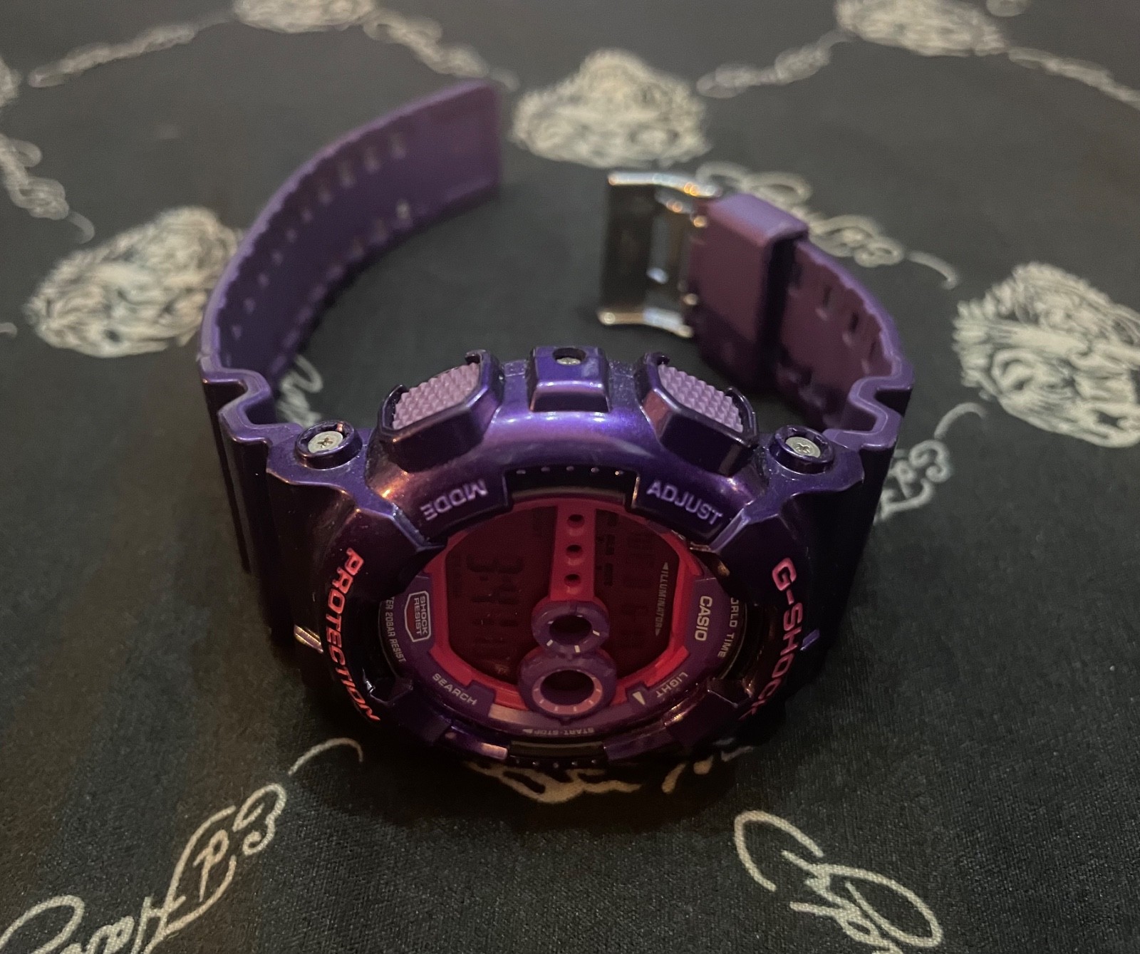 Casio G-Shock GD-100SC-6 Crazy Colors Purple Digital Watch