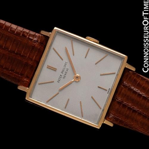 1960’s PATEK PHILIPPE Vintage Mens 18K Rose Gold Gondolo Dress Watch – COA