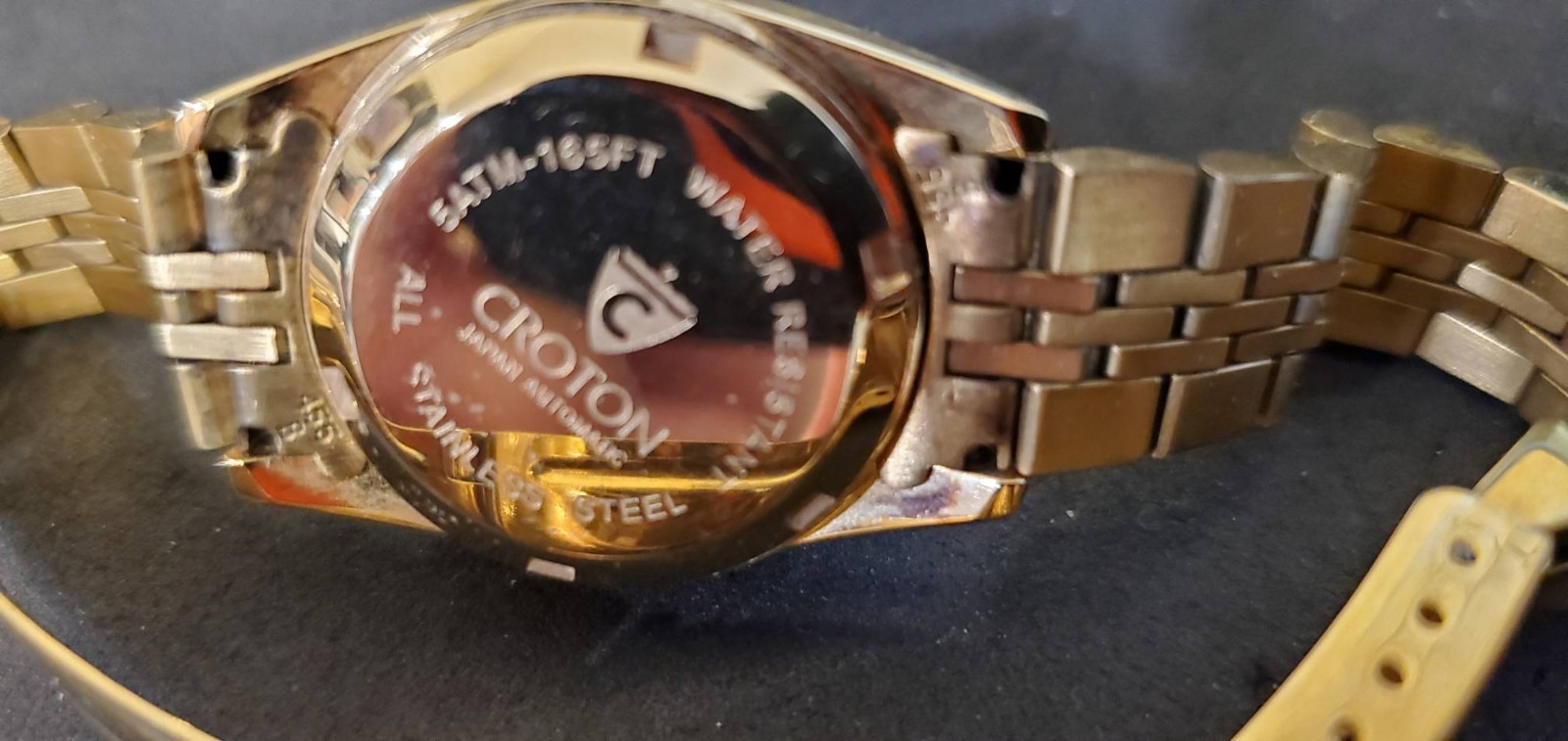 CROTON Japan Automatic Ladies Watch SATM 165ft H20 Resistant Stainless Steel