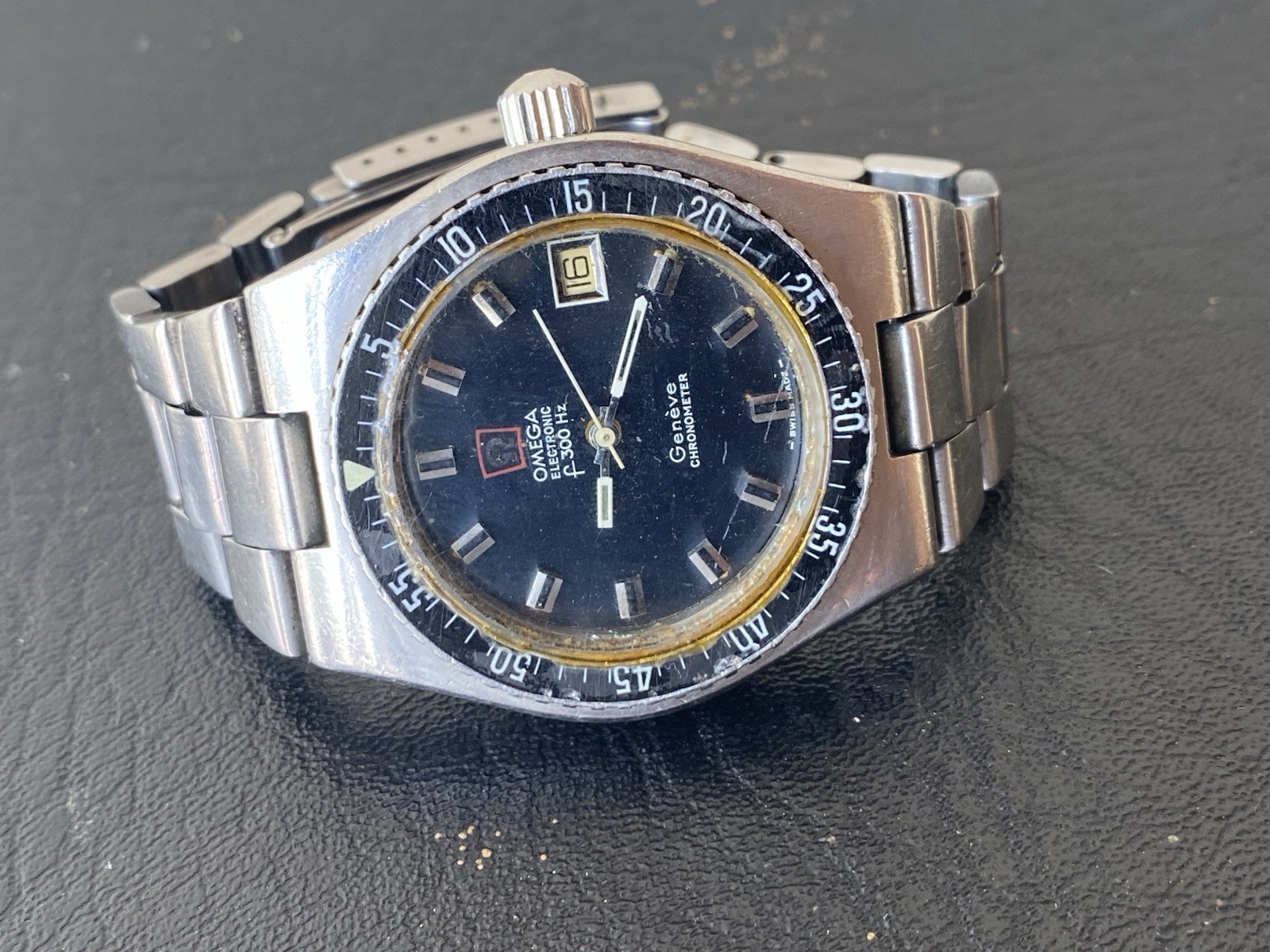 Very Rare Omega Geneve Electronic F300Hz 198.0005 Cal.1250 For Parts No Working
