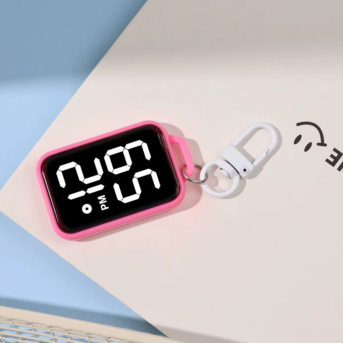 1PC LED Keychain Pocket Watch Digital Display Electronic Watch Student Backpacks
