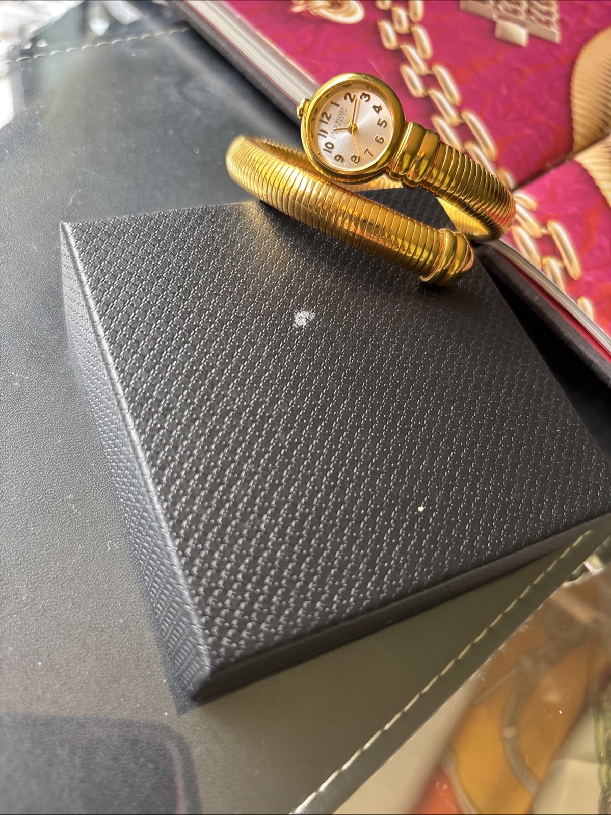JOAN RIVERS CLASSICS COLLECTION NWOT GOLD-PLATED SNAKE COIL WATCH☆VTG ☆NEW BATT