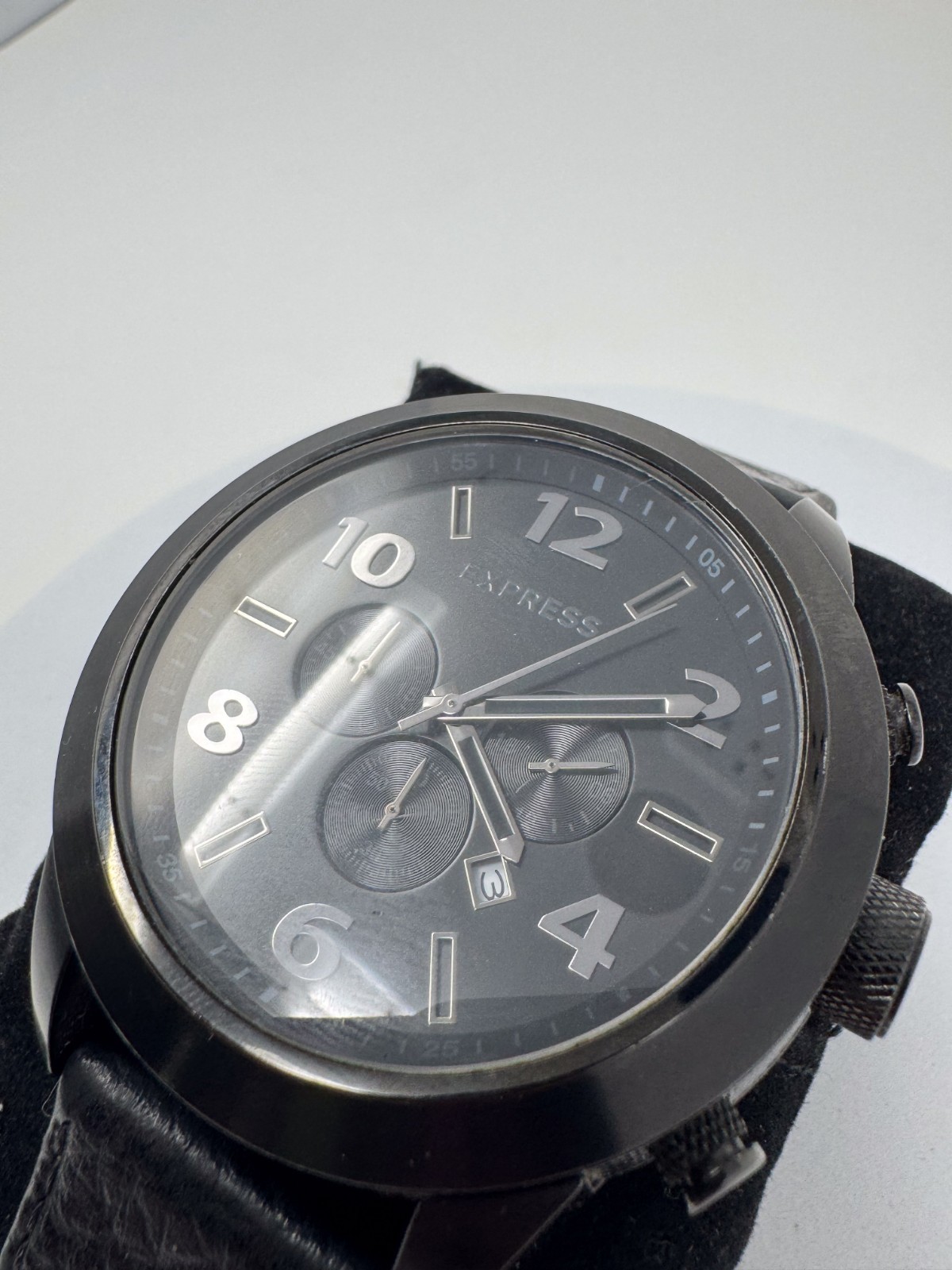 Express Men’s Watch Black Chronograph FMDEX1573 Stainless Steel Japan Movt Box