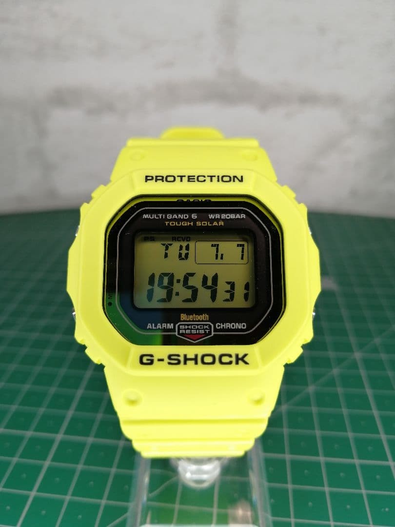 Casio G-SHOCK GW-B5600 Yellow Bluetooth Solar Watch Used