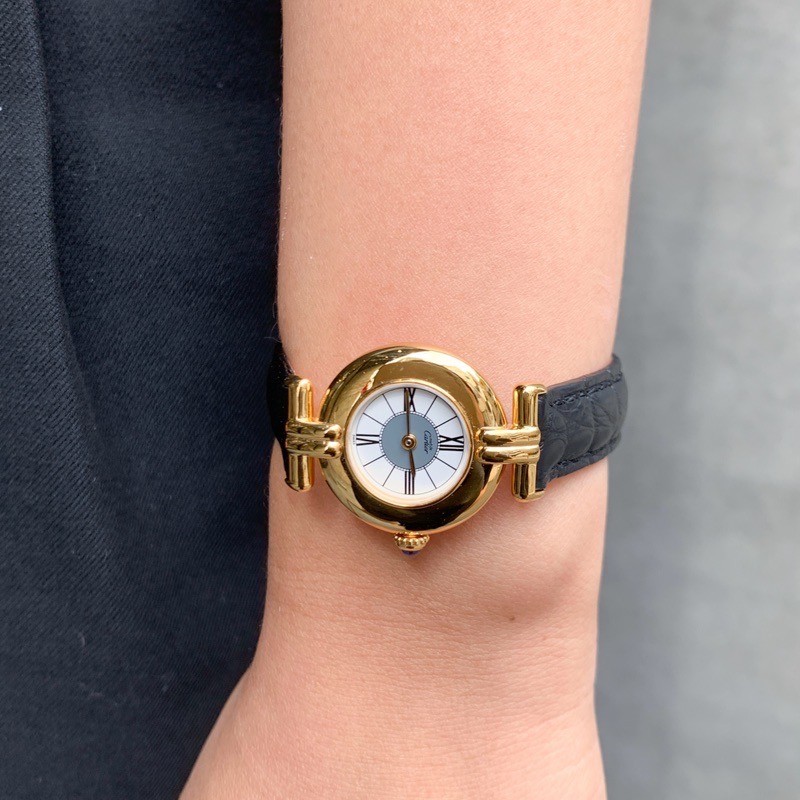 CARTIER Must Colisée, Center Grey Roman Dial, Gold Women Watches Watch