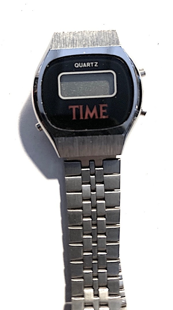 TIME Men’s Promo Quartz LCD Battery Watch made Hong Kong Orig bag $5 s+h US