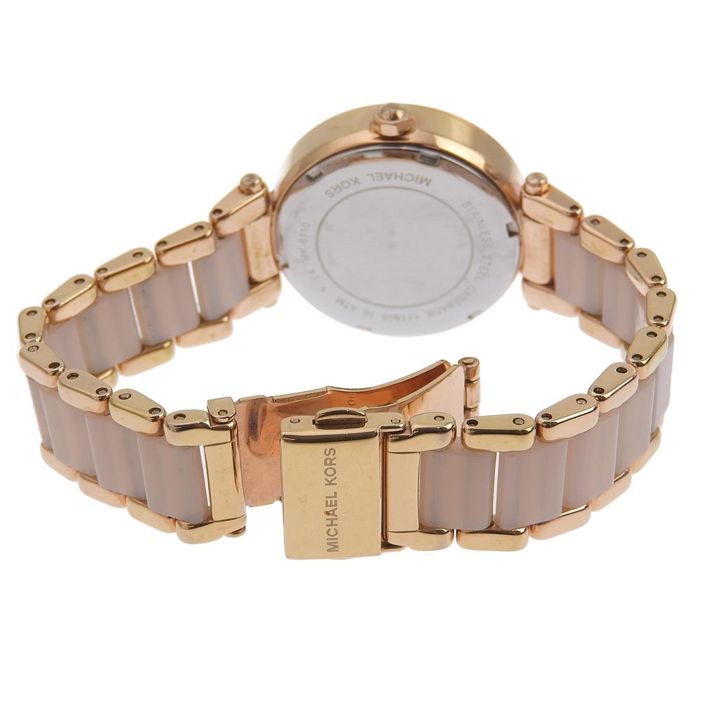 Michael Kors Day Date Watch MK6110 Stainless Steel Acetate Rose Gold Quartz Mult