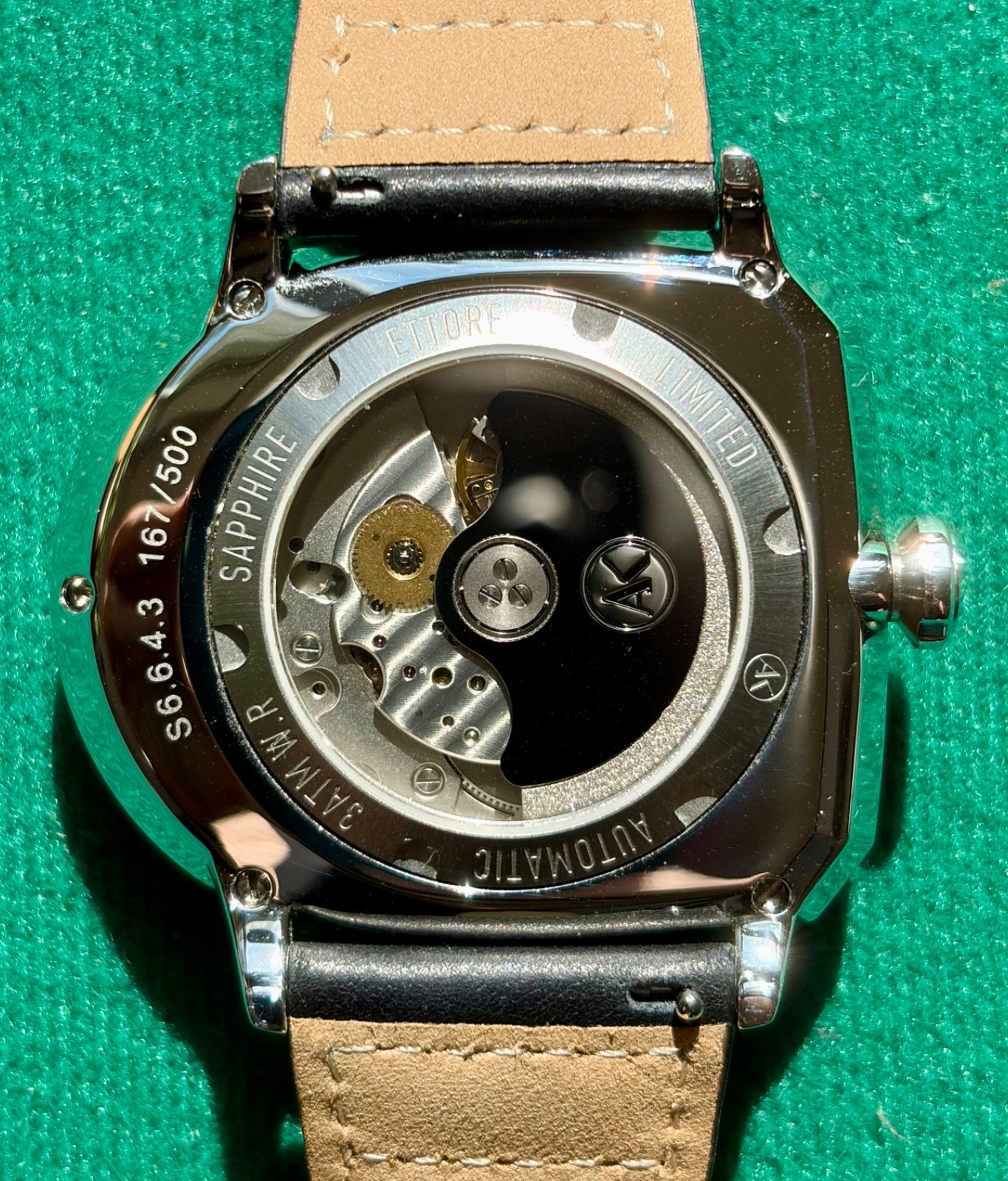Atowak Ettore Drift AK702SJEYE Black Wandering Hour Automatic Full Set