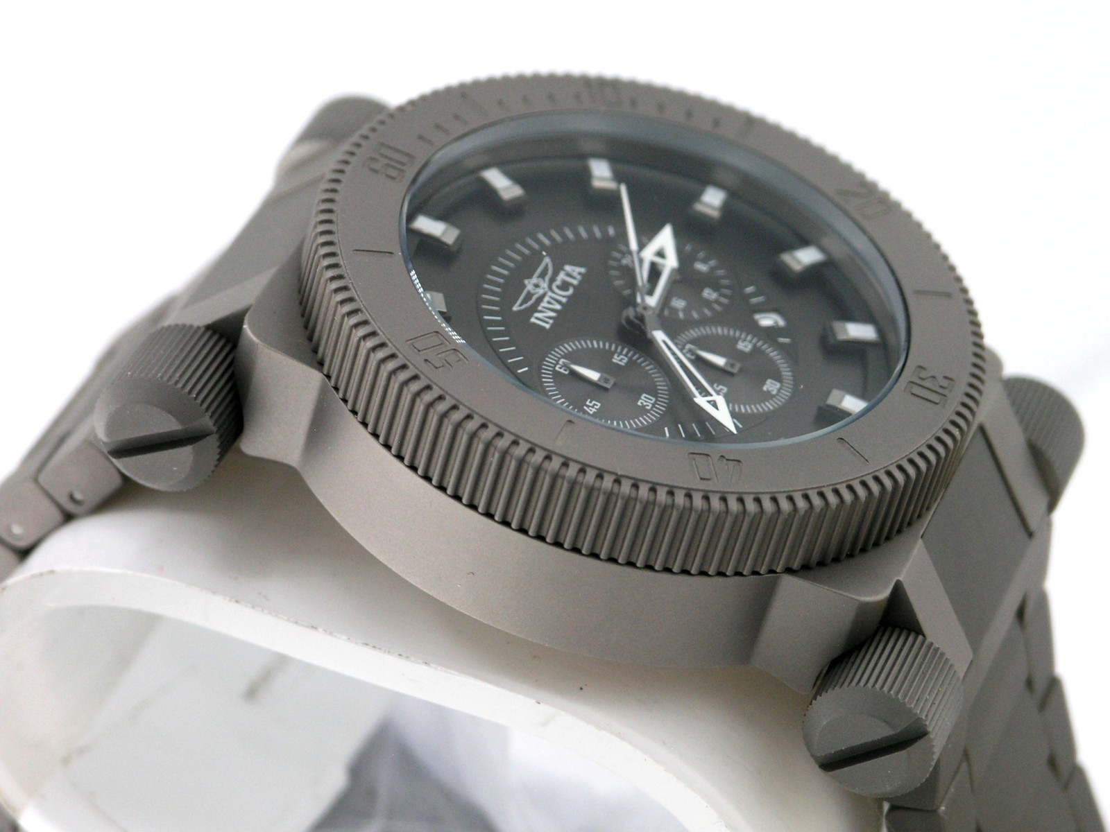 NEW INVICTA 48221 COALITION FORCES ALL TITANIUM BLACK CHRONOGRAPH WATCH 51MM