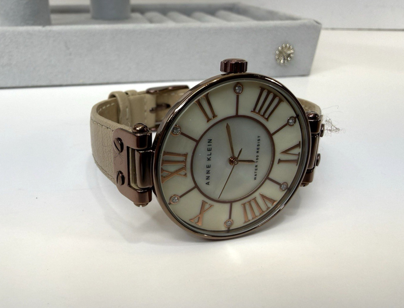 Large Dial face Anne Klein Mocha and Tan tone watch/wristwatch
