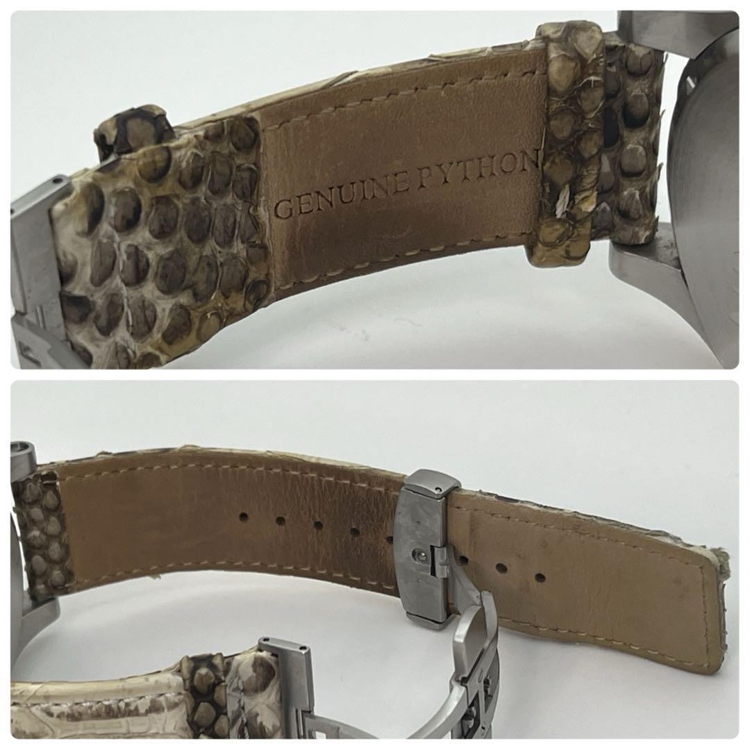 Nixon 51-30 Chronograph Watch Pattern Leather Band 51.2 mm