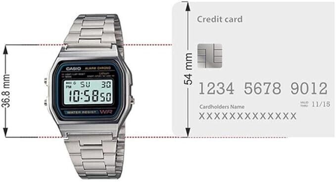 Casio A158WA-1 Unisex Watch With Stainless Steel Band Alarm AU Stock A158WA-1DF