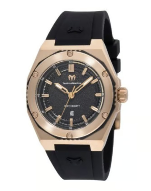 New TechnoMarine Coral Legacy 36mm Black & Gold Women’s Watch TM-416056