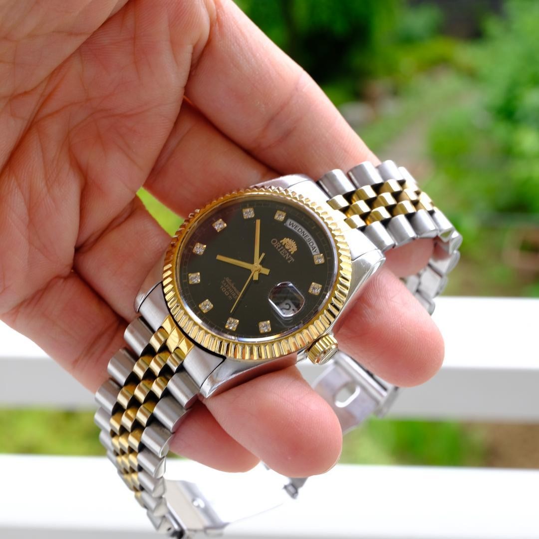 ORIENT Day Date SEV0J002BY Automatic Wristwatch Made in Japan 077093