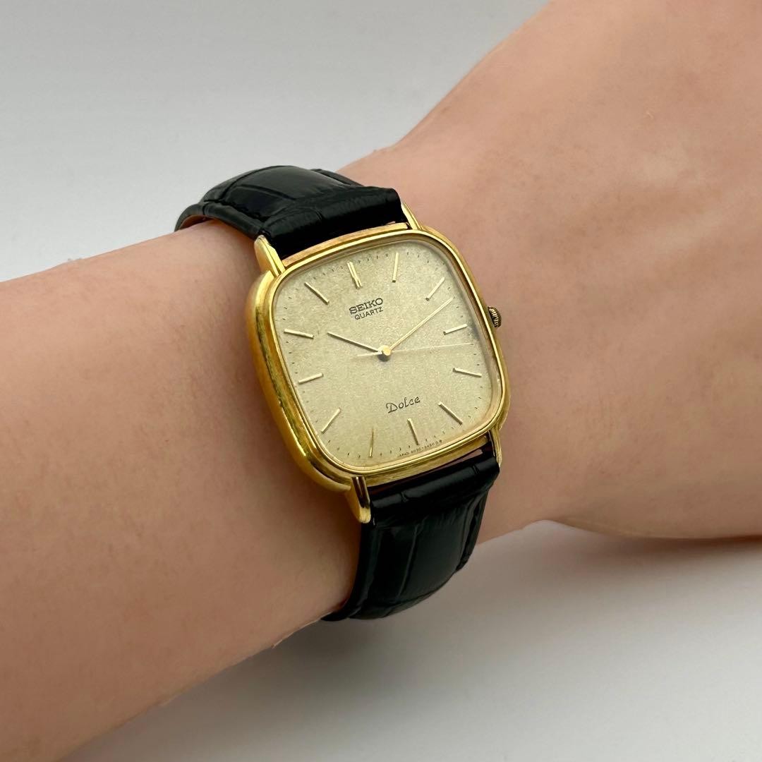 [Men’s, Textured Dial, Working] SEIKO Dolce 6030-5420 Gold