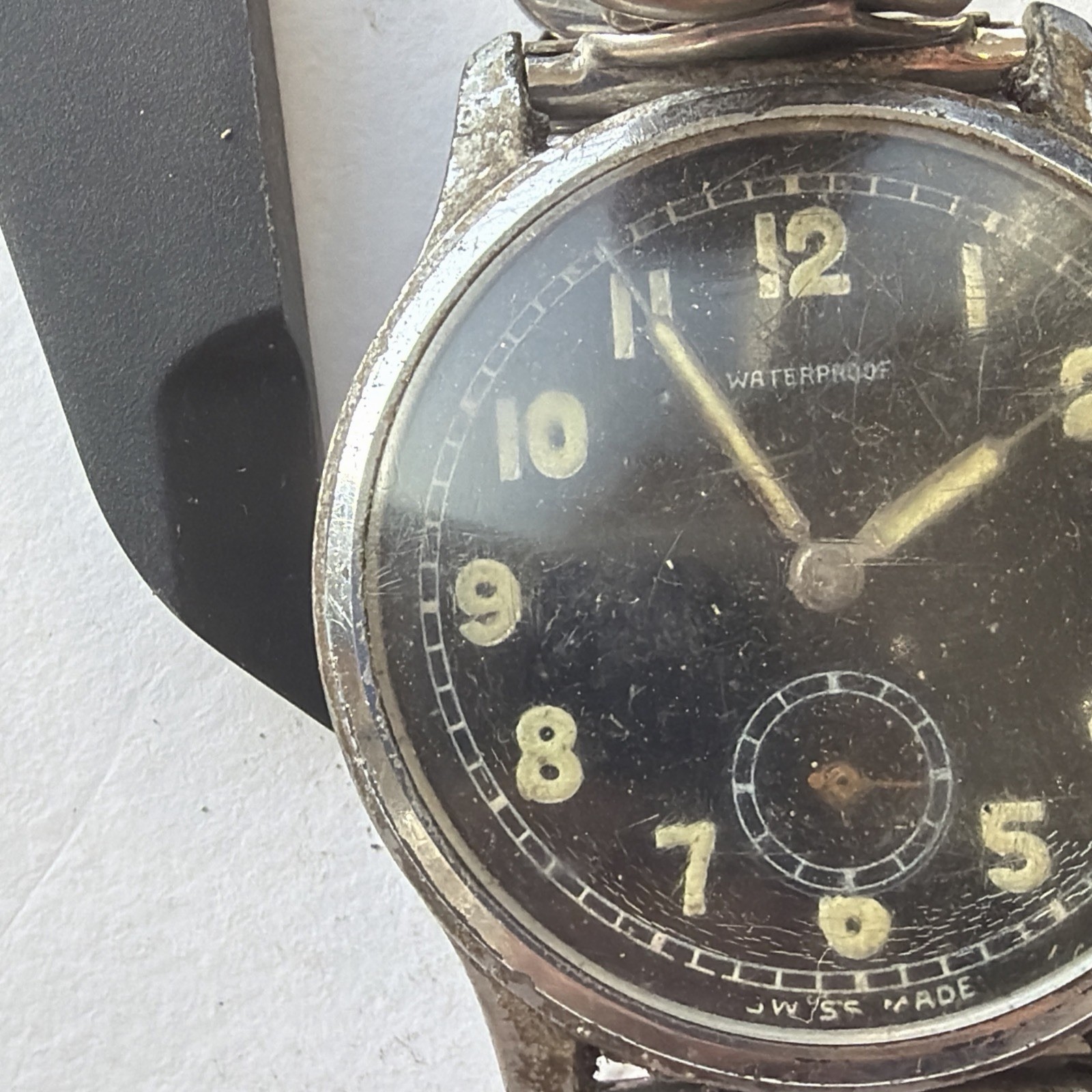 AV11 Remington Military Style Lumed Mens 33mm Mechanical Watch For Repair As Is
