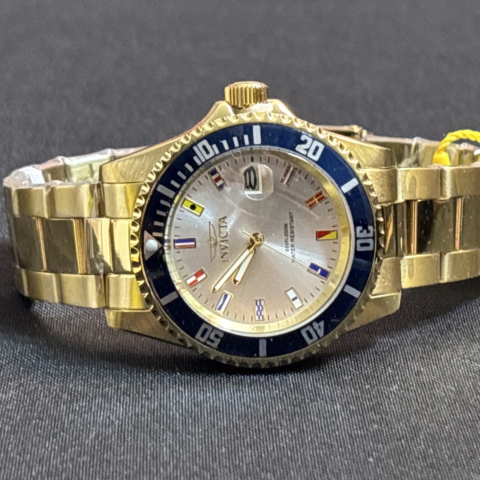 Invicta PD Jetsetter 40mm SS Gld Tone Bracelet Quartz Mens Watch 49886