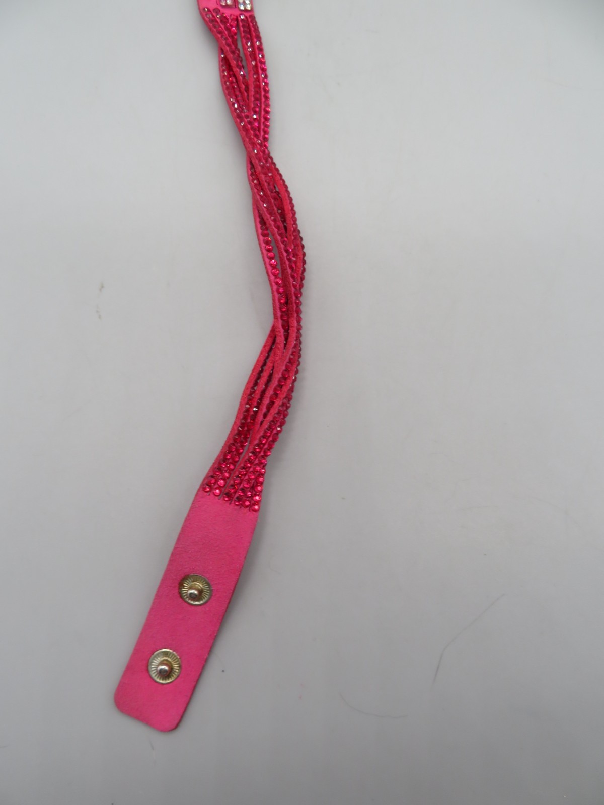 Ladies Duoya Wrap Watch Red, Pink & Clear Gemstones Pink Band New Battery
