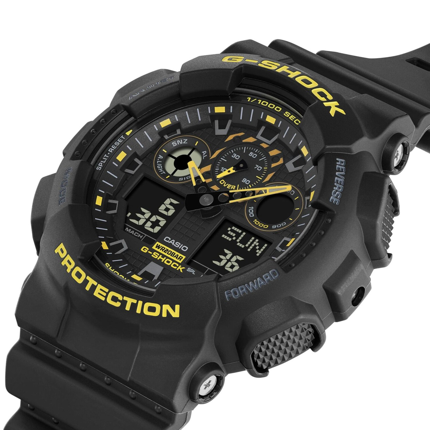 CASIO G-SHOCK GA-100CY-1AJF Caution Yellow Analog Digital Watch Black 51.2mm