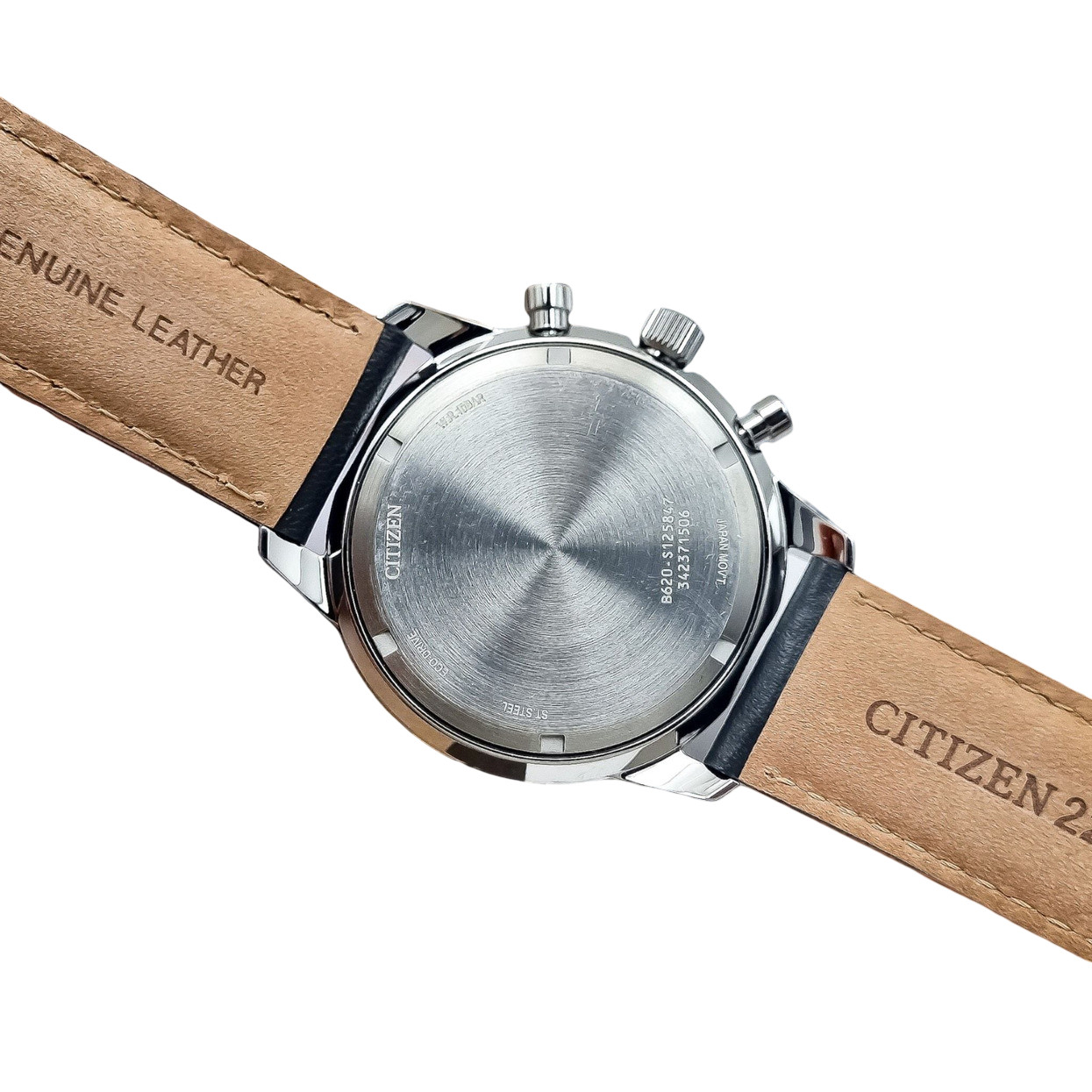 Citizen Gray Dial Chronograph Date Indicator CA4500-24H Leather Band Men’s Watch