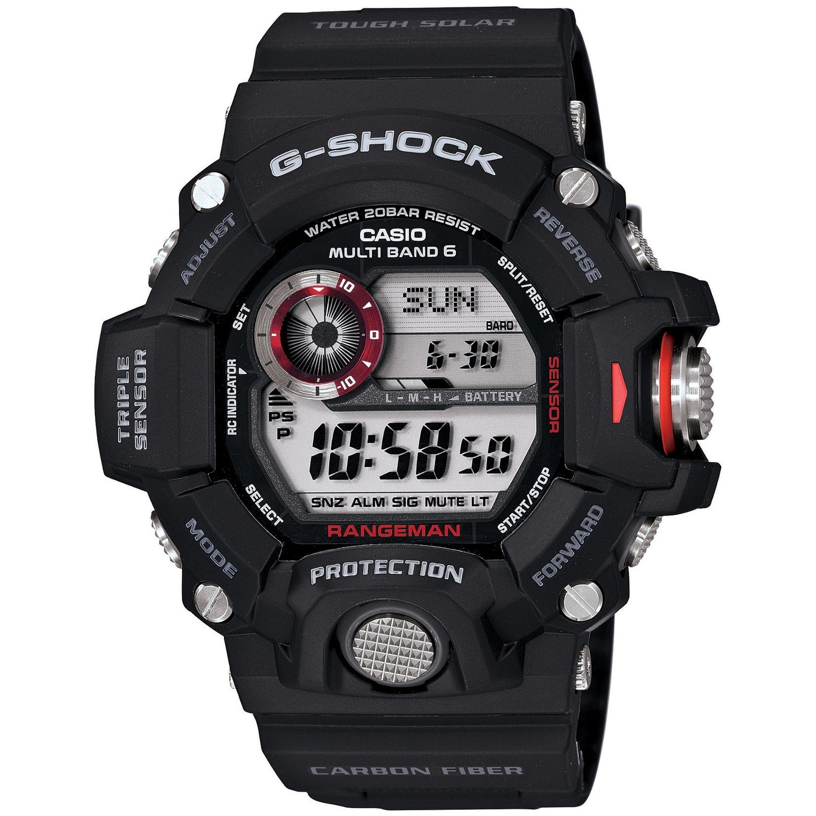 G-Shock RANGEMAN GW9400-1 Military Black Triple Sensor Solar Digital Watch (NEW)
