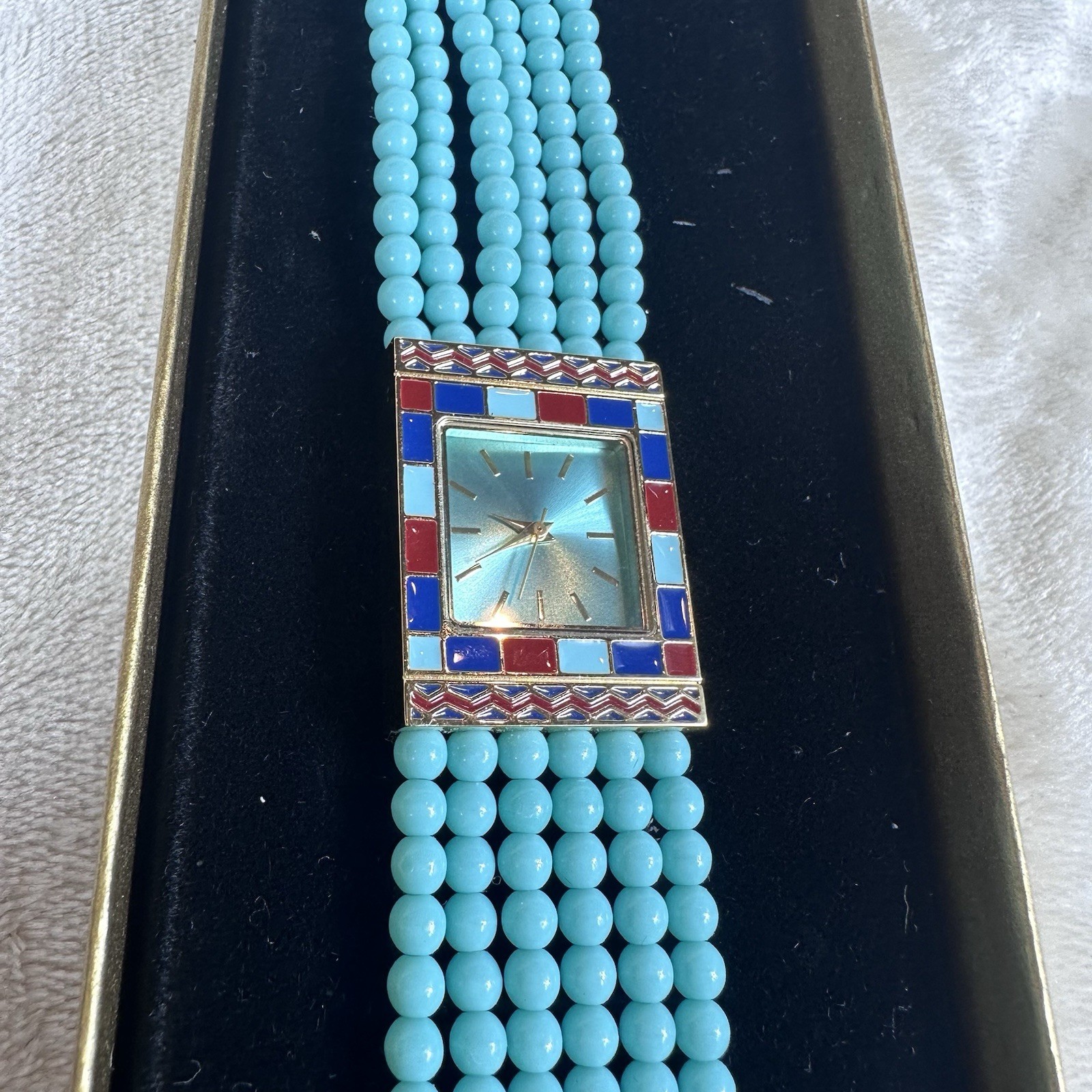 Met Museum (MMA) Egyptian Princess Beaded Quartz Watch Box Papers Working 2013