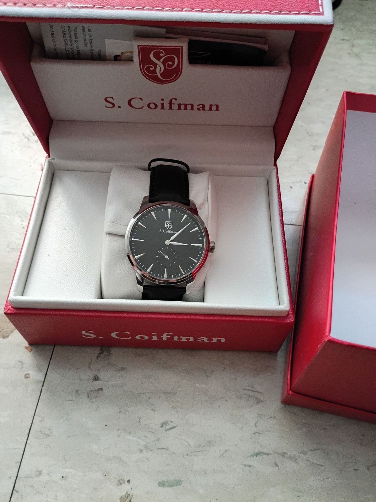 Model SC0513. S. Coifman Men’s Watch – 44mm, Black