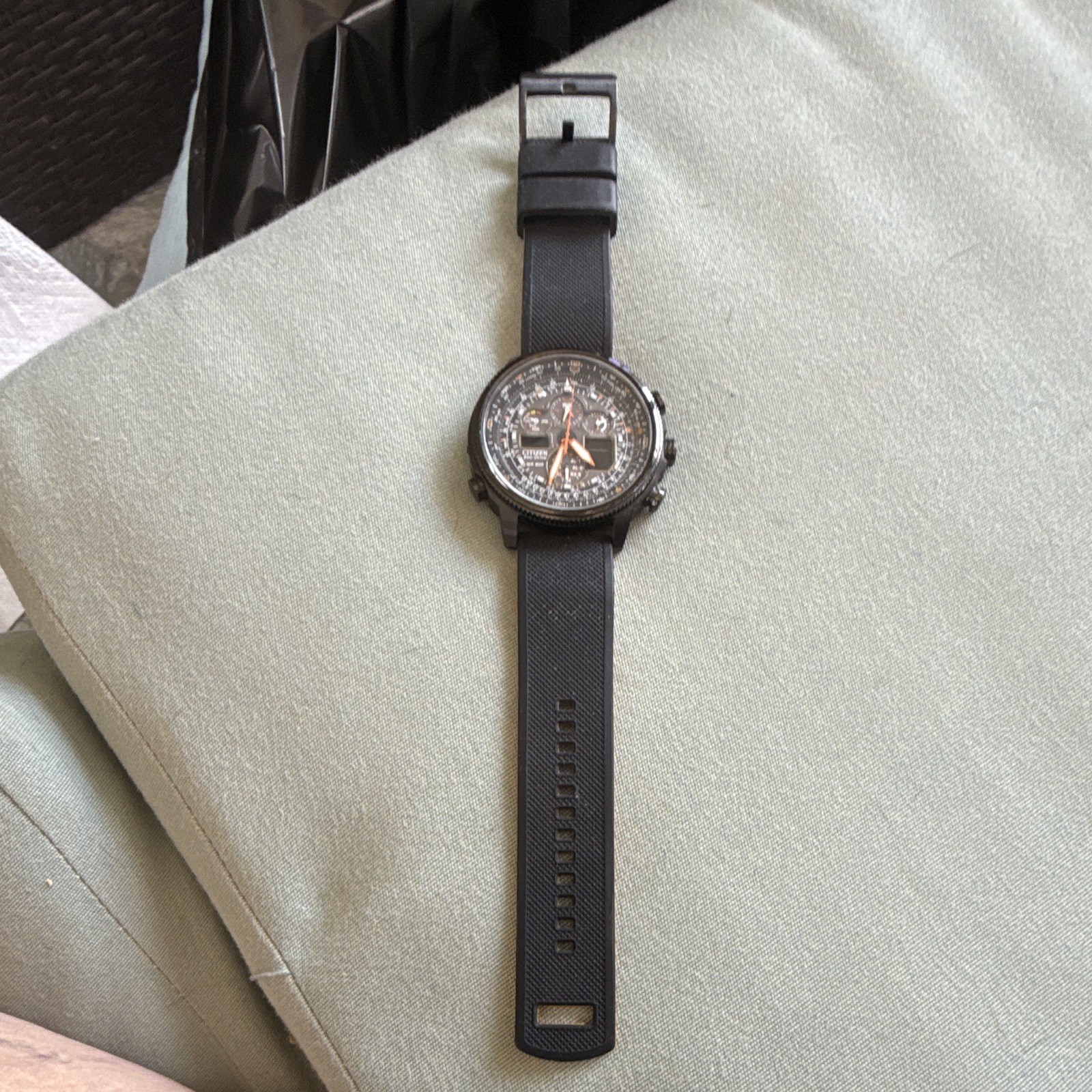 Citizen Eco-Drive Men’s Analog/Digital Chronograph 200m 48mm Black Rubber