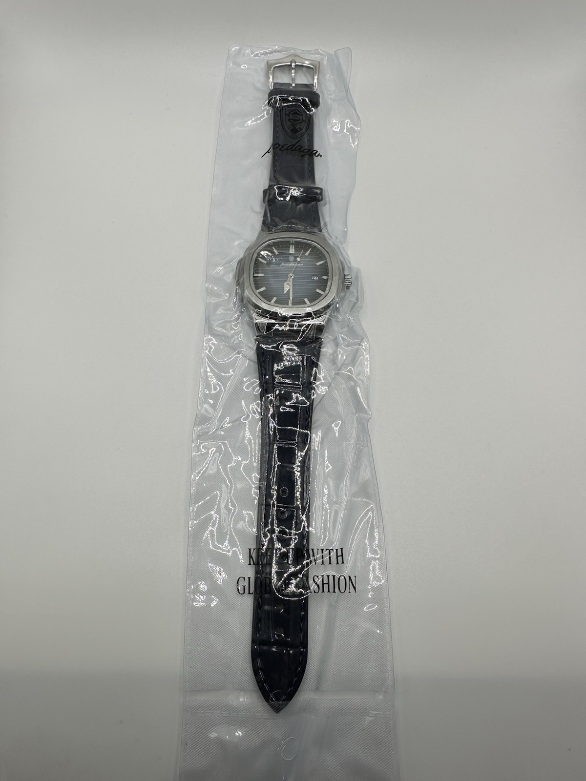 Poedagar 613 Men’s Analog Quartz Luminous Watch With Date Genuine Leather Blue