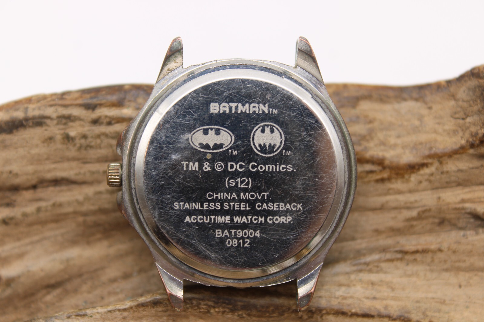 ACCUTIME BATMAN QUARTZ WATCH BAT9004 0812 33.1mm 16.3mm LUG RUNS (F4G2)
