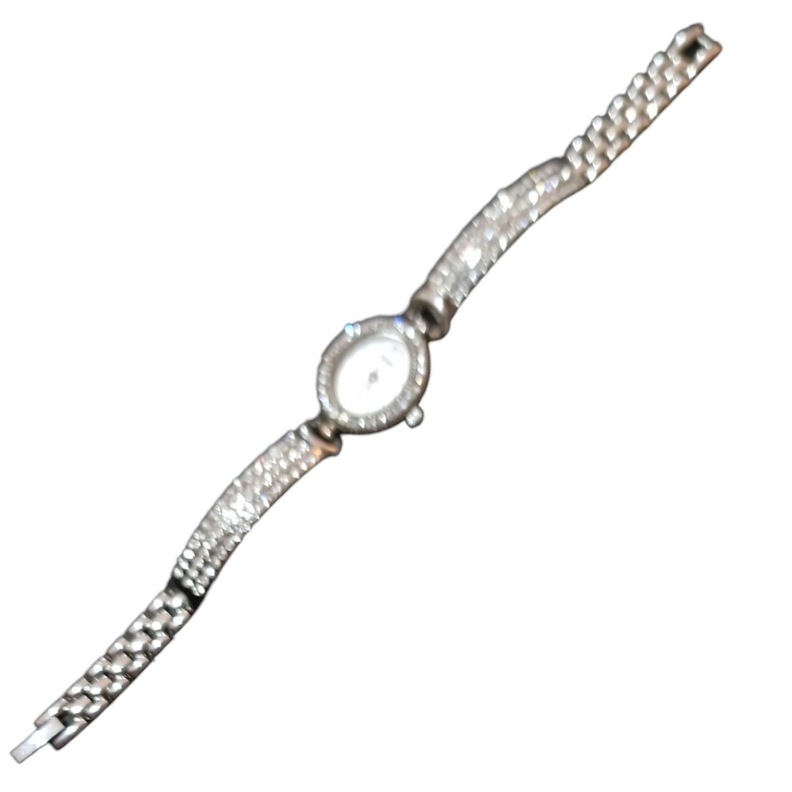 Beautiful Ladies AB 3104 Gem Set Strap & Bezel. Excellent Condition-New Battery