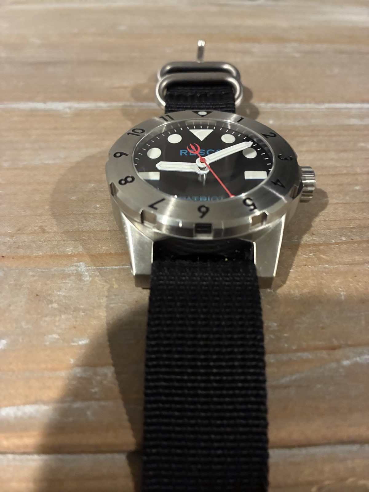 RESCO Patriot Gen 1 Men’s Automatic 200m Watch Black Dial NATO Strap Extras
