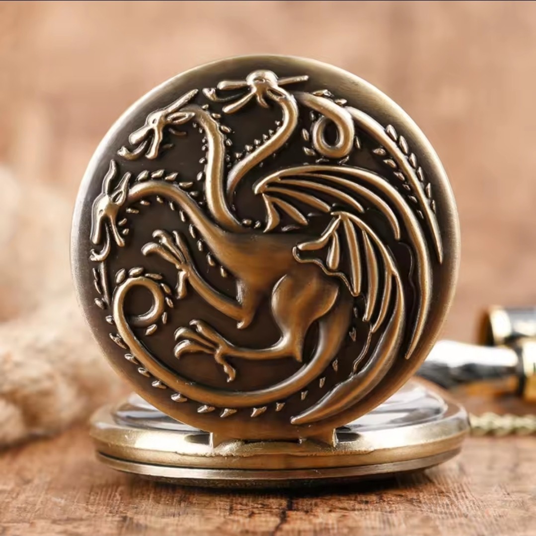Pocket Watch Dragon Design Quartz Watch W3
