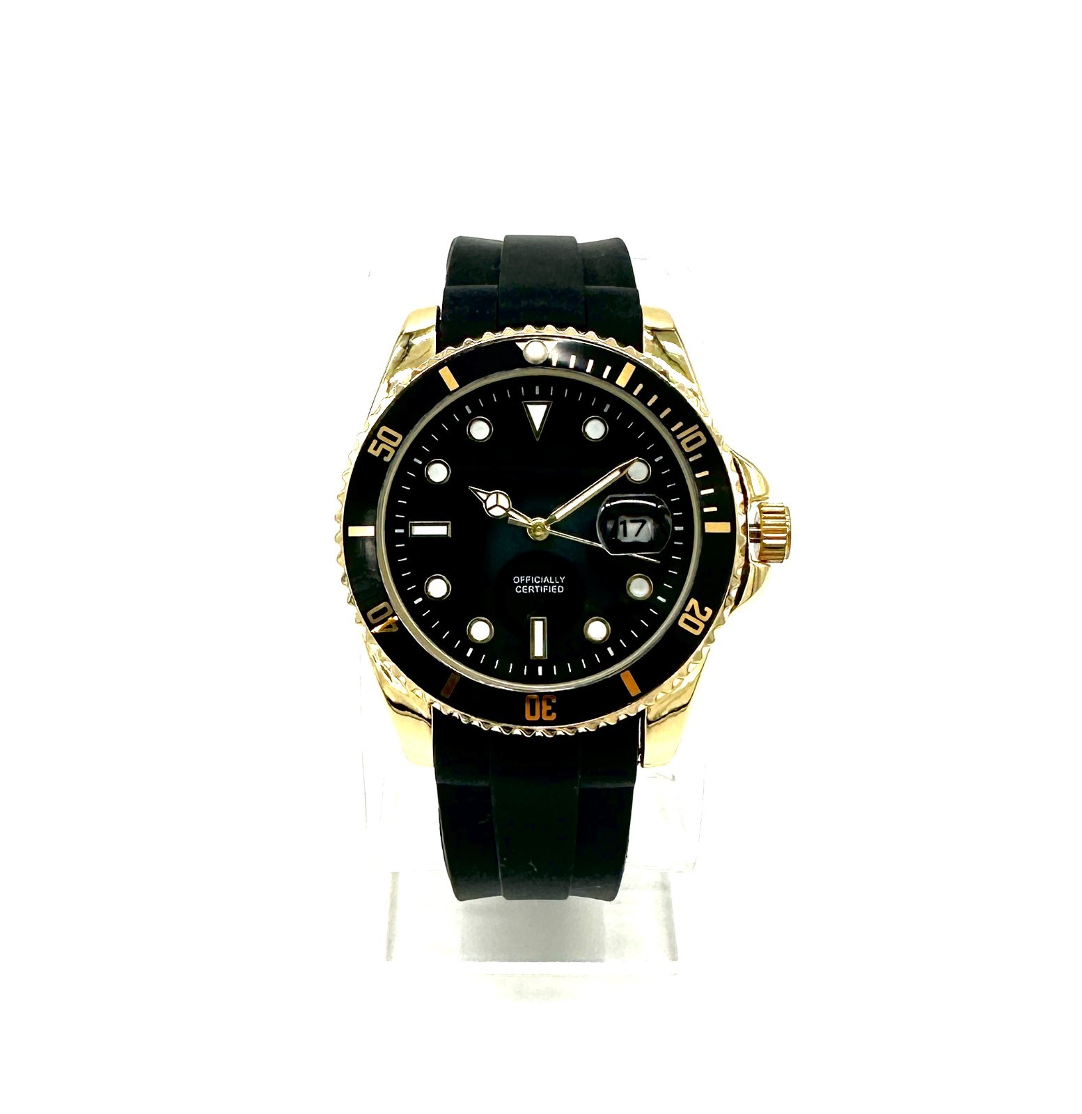 Round Multicolor Rubber Silicone Strap Luxury Custom Date Watch