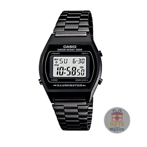 Casio B640WB-1A Men’s Black Digital Quartz Watch Stainless Steel Band 38.9mm