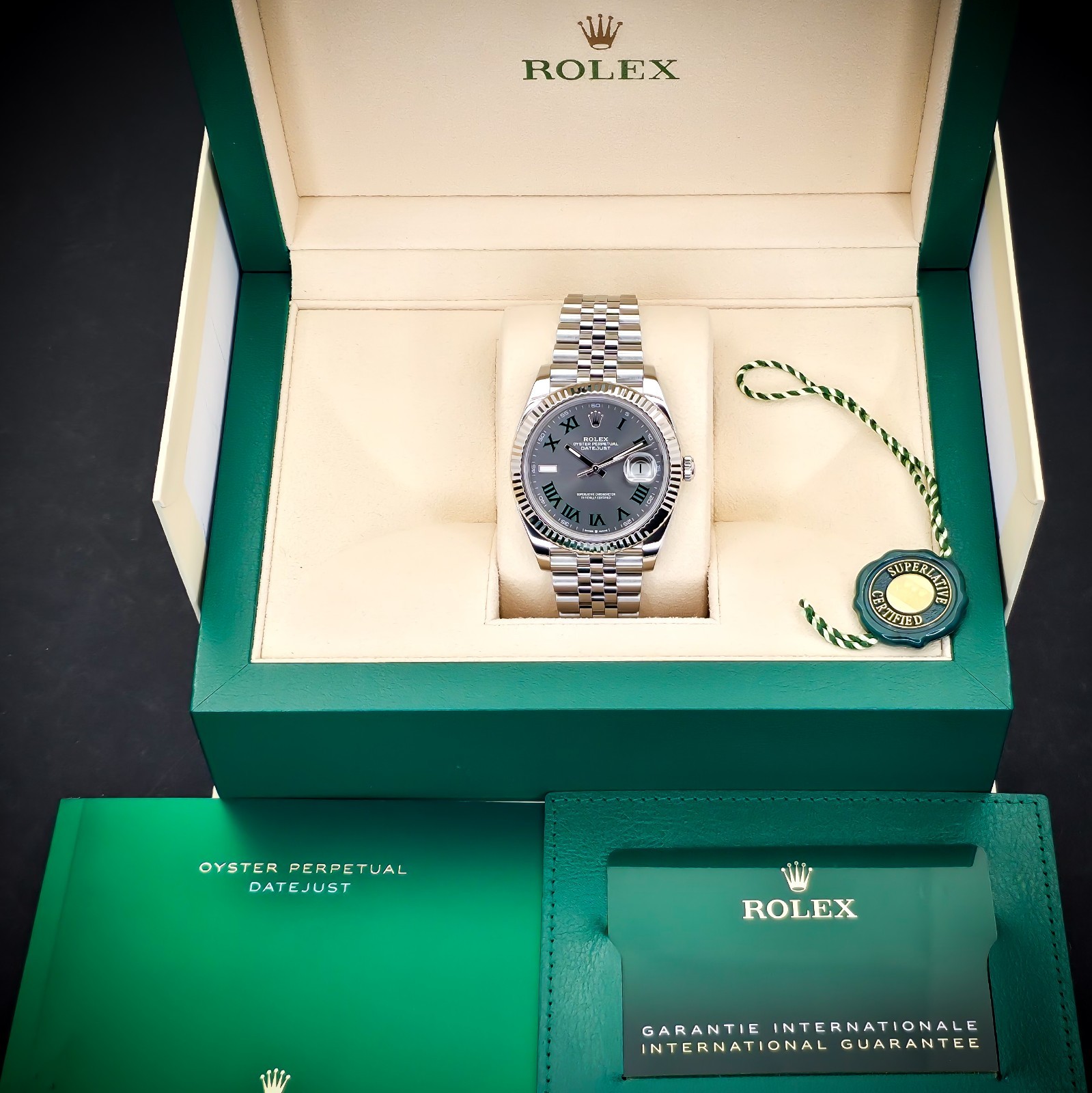 ROLEX DATEJUST “WIMBLEDON” | REF. 126334 | 41MM | GREY DIAL | 2023 | FULL SET