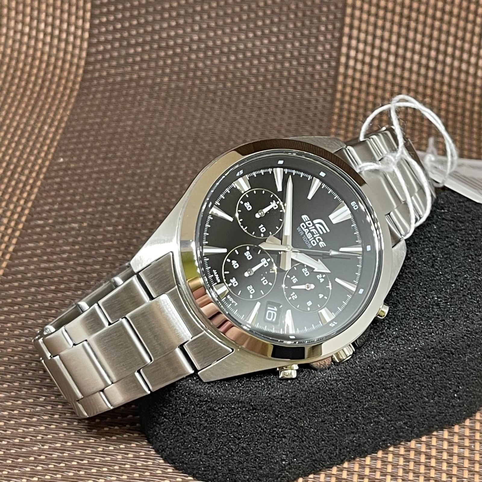 Casio Edifice EFV-630D-1A Simple Black Analog Chronograph Quartz Men’s Watch