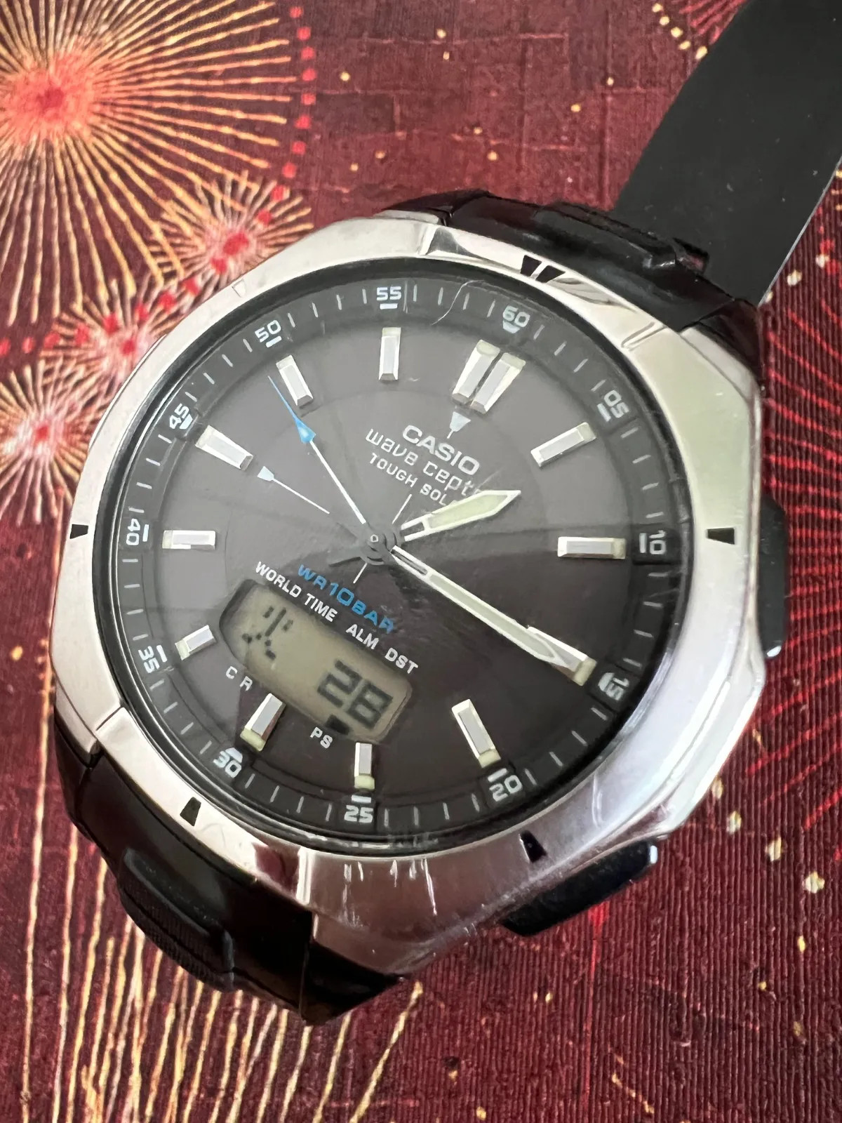 Casio Wave Ceptor Radio-Controlled Solar Watch 5052 Analog-Digital