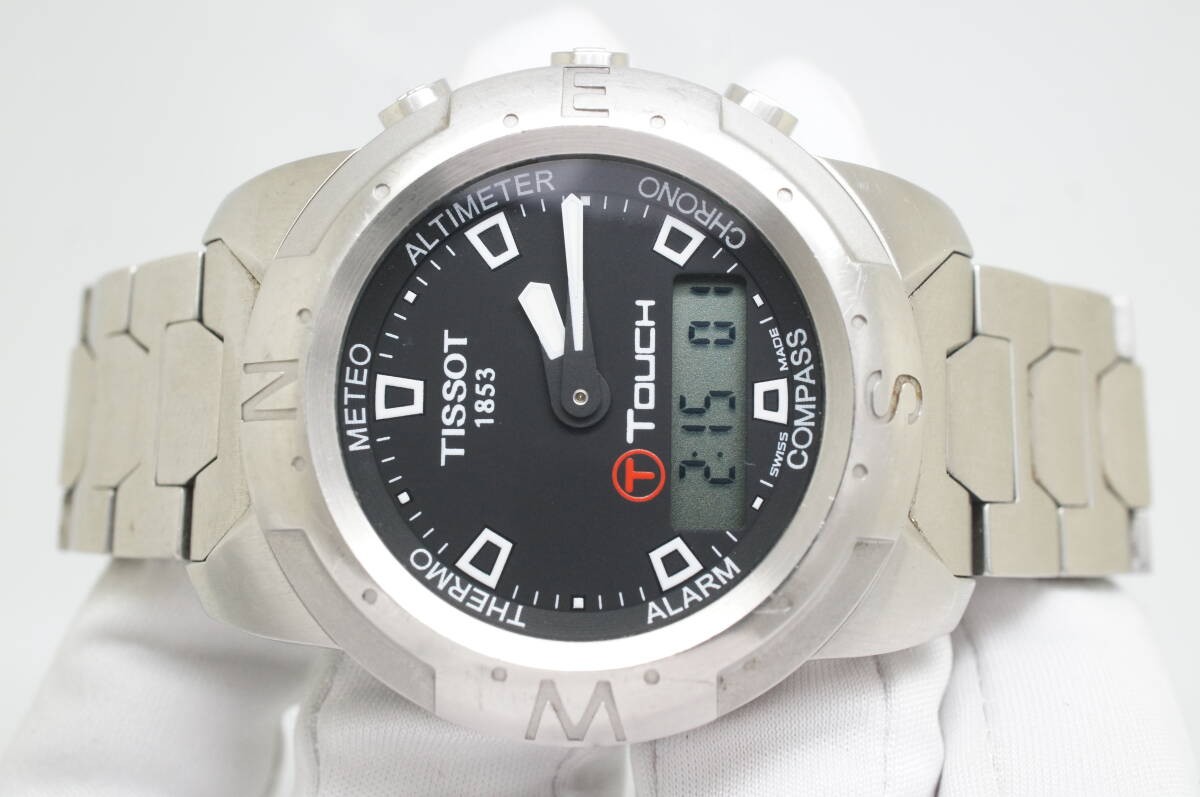 TISSOT T-Touch Z251 351 Digital-Analog Quartz Stainless Steel Black Wristwatch