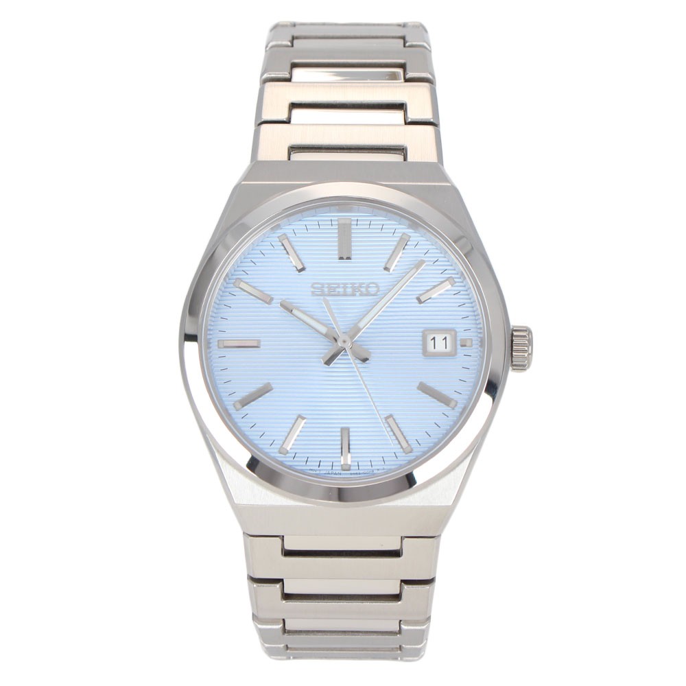 SEIKO SUR599P1 SUR599P Quartz Analog Blue Silver