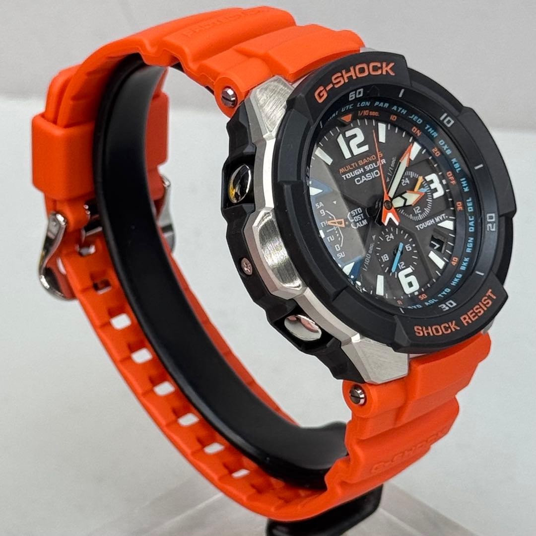 Excellent condition G SHOCK Sky Cockpit Radio Solar GW 3000M Orange